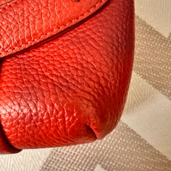 MCM Red-Orange Leather Flap Shoulder bag - Picture 14 of 15